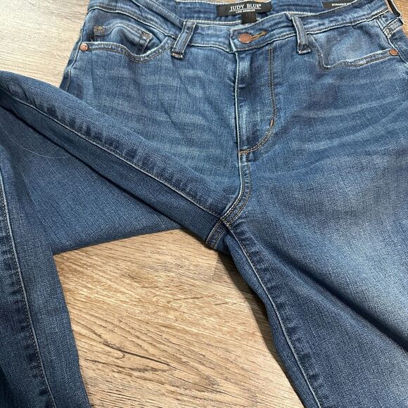 Judy Blue Straight Fit Jeans Size 3/26 High Rise Medium Wash Denim - Picture 7 of 8